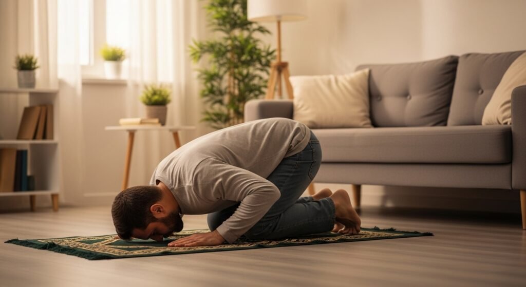 رجل خاشع بصلاته -نبض الصحة