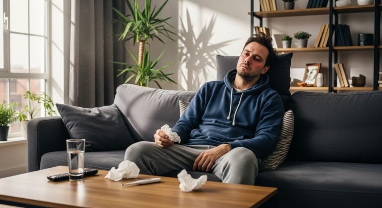 رجل مريض-نبض الصحة