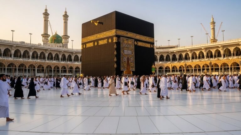 the Holy Kaaba in Masjid al-Haram